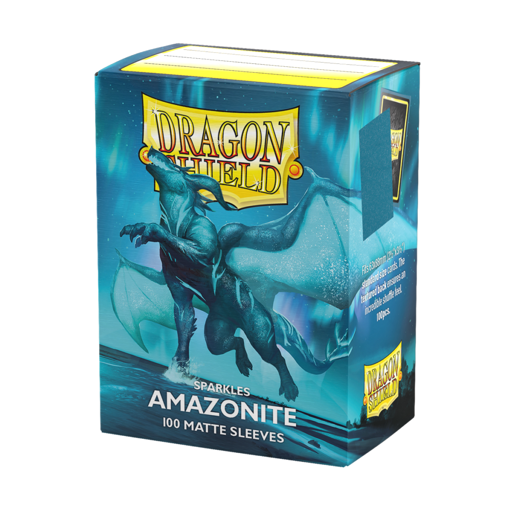 Dragon Shield: Amazonite - 100x Matte Sleeves - Standard Size - verpakking vooraan