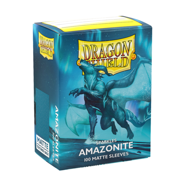 Dragon Shield: Amazonite - 100x Matte Sleeves - Standard Size - verpakking achterzijde