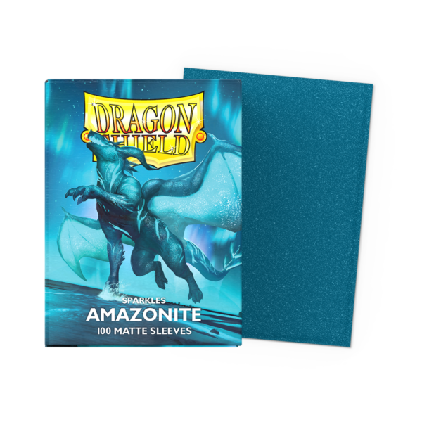 Dragon Shield: Amazonite - 100x Matte Sleeves - Standard Size - detail van de afwerking