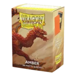 Dragon Shield: Amber - 100x Matte Sleeves - Standard Size - verpakking vooraan