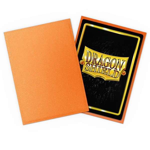 Dragon Shield: Amber - 100x Matte Sleeves - Standard Size - verpakking achterzijde