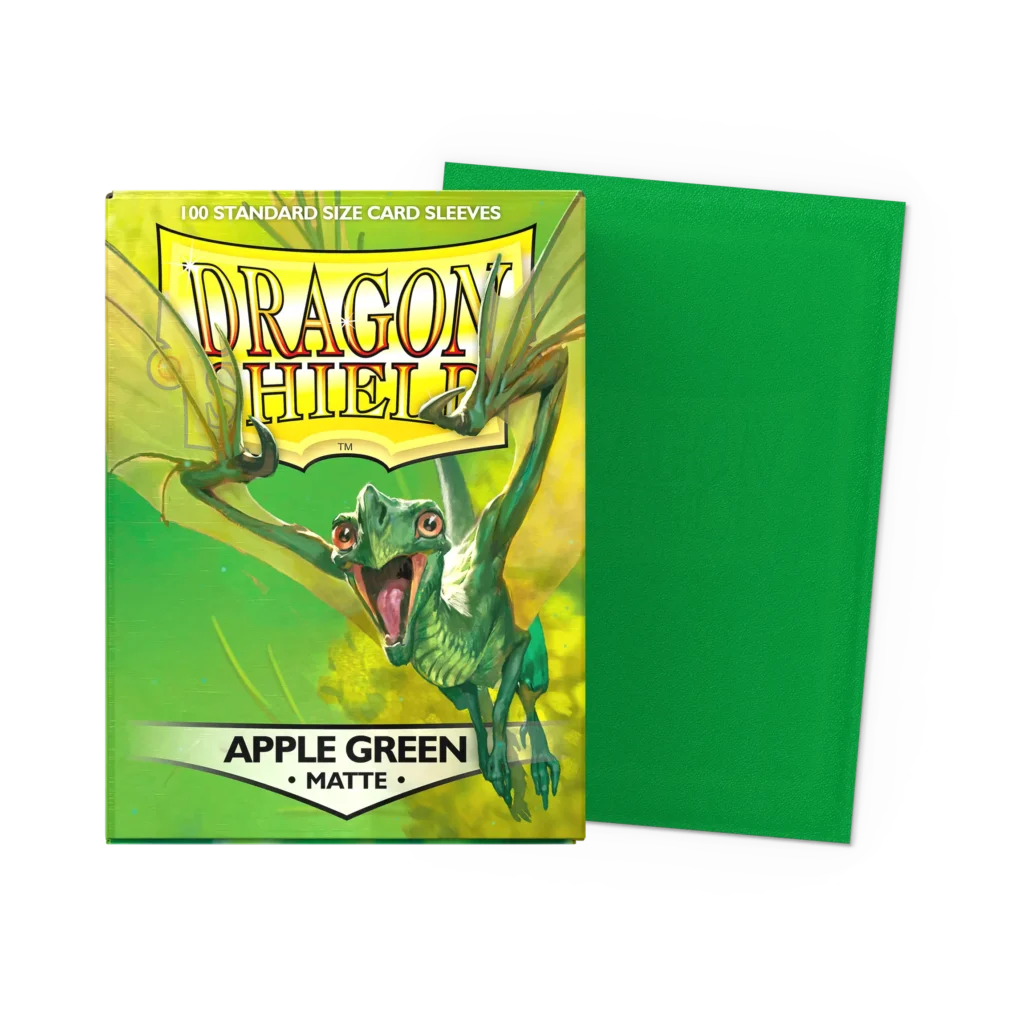 Dragon Shield: Apple Green - 100x Matte Sleeves - Standard Size - verpakking vooraan