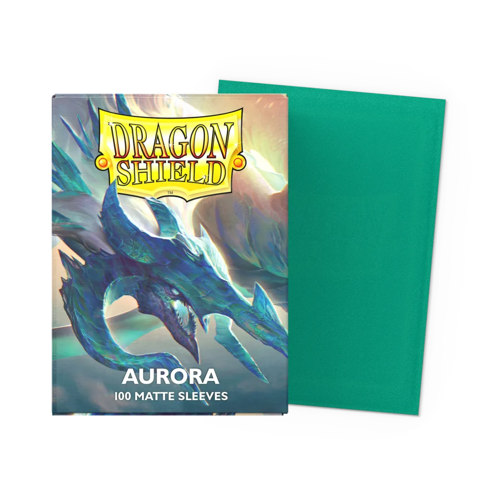Dragon Shield: Aurora - 100x Matte Sleeves - Standard Size - verpakking vooraan