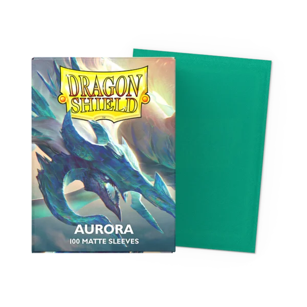 Dragon Shield: Aurora - 100x Matte Sleeves - Standard Size - verpakking vooraan