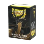 Dragon Shield: Black & Gold - 100x Matte Dual Sleeves - Standard Size - verpakking vooraan