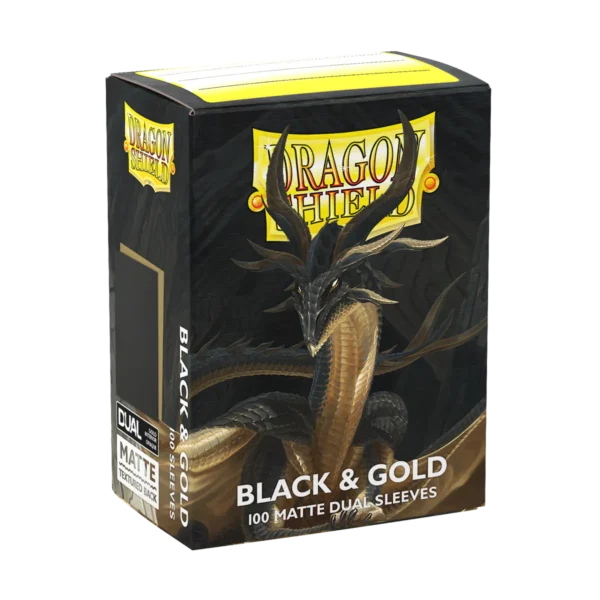 Dragon Shield: Black & Gold - 100x Matte Dual Sleeves - Standard Size - productfoto