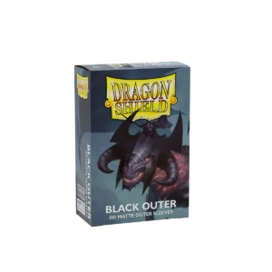 Dragon Shield: Black - 100x Matte Outer Sleeves - Standard Size - verpakking vooraan