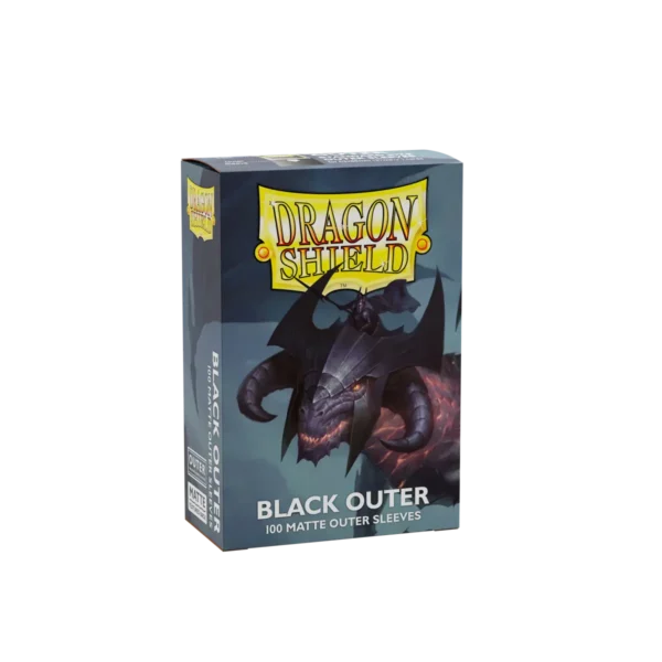 Dragon Shield: Black - 100x Matte Outer Sleeves - Standard Size - verpakking vooraan