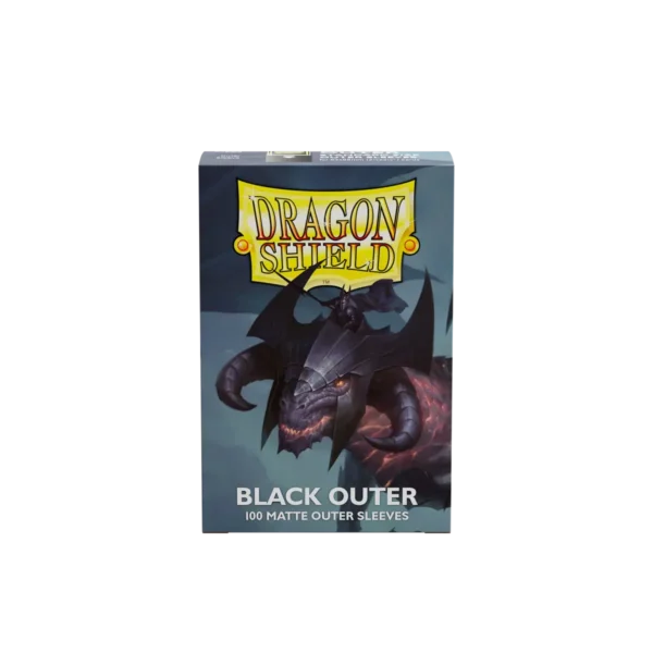 Dragon Shield: Black - 100x Matte Outer Sleeves - Standard Size - verpakking achterzijde