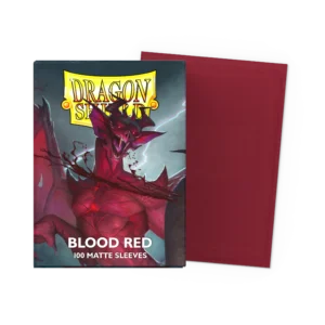 Dragon Shield: Blood Red - 100x Matte Sleeves - Standard Size - verpakking vooraan