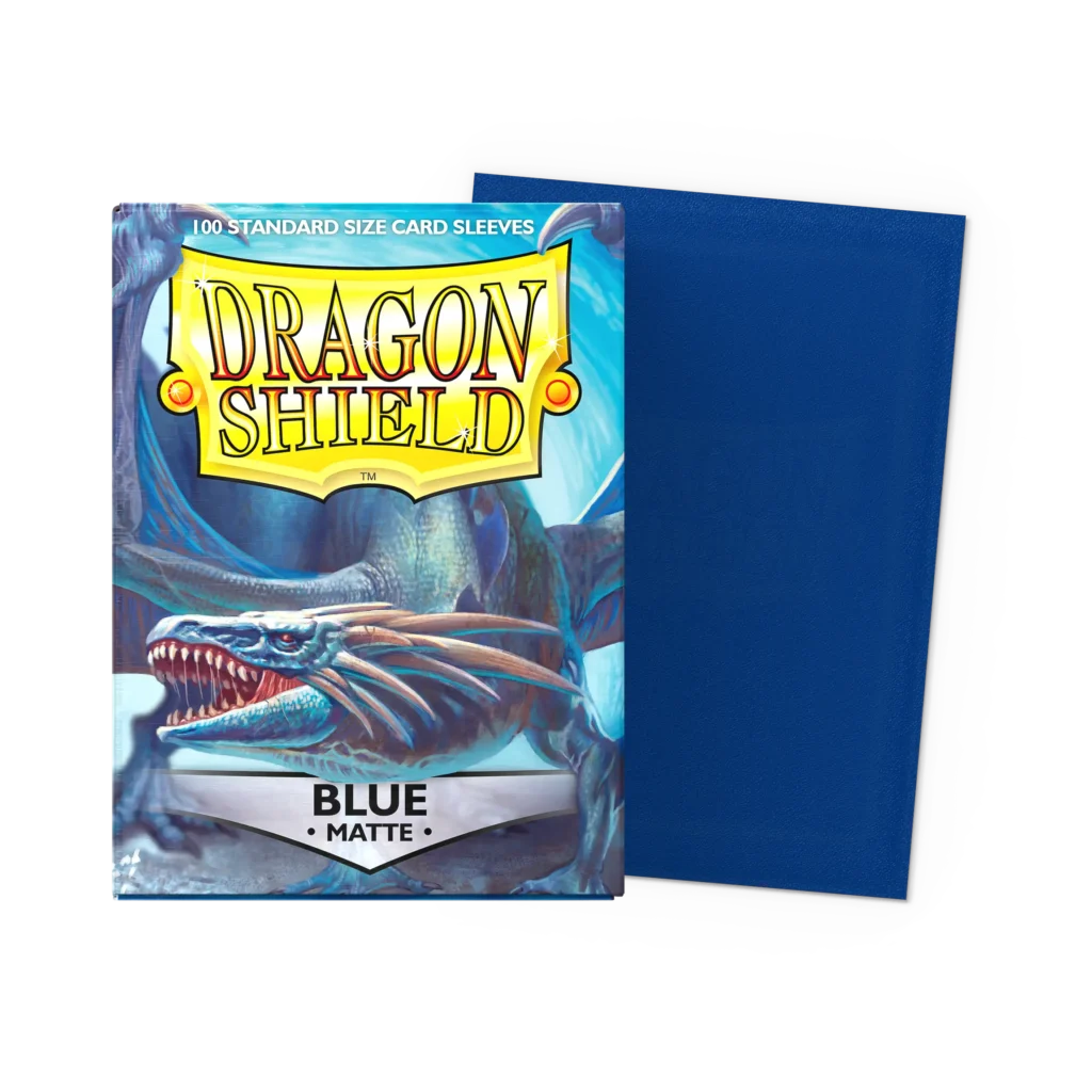 Dragon Shield: Blue - 100x Matte Sleeves - Standard Size - verpakking vooraan