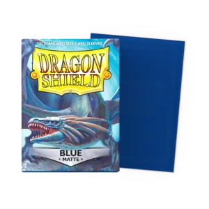 Dragon Shield: Blue - 100x Matte Sleeves - Standard Size - verpakking vooraan