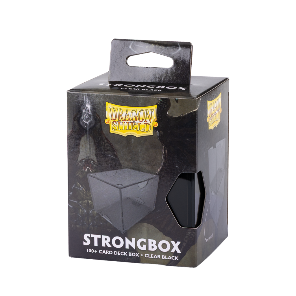 Dragon Shield: Clear Black - Strongbox Deckbox voor 100+ Kaarten - verpakking vooraan