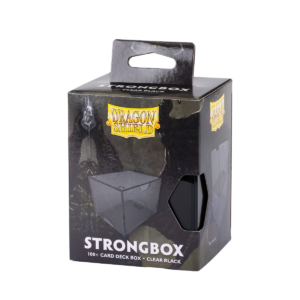 Dragon Shield: Clear Black - Strongbox Deckbox voor 100+ Kaarten - verpakking vooraan