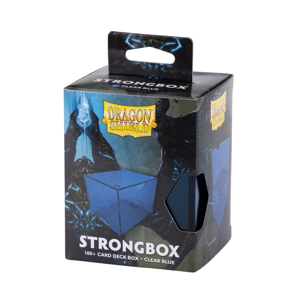 Dragon Shield: Clear Blue - Strongbox Deckbox voor 100+ Kaarten - verpakking vooraan