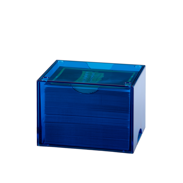 Dragon Shield: Clear Blue - Strongbox Deckbox voor 100+ Kaarten - zijaanzicht