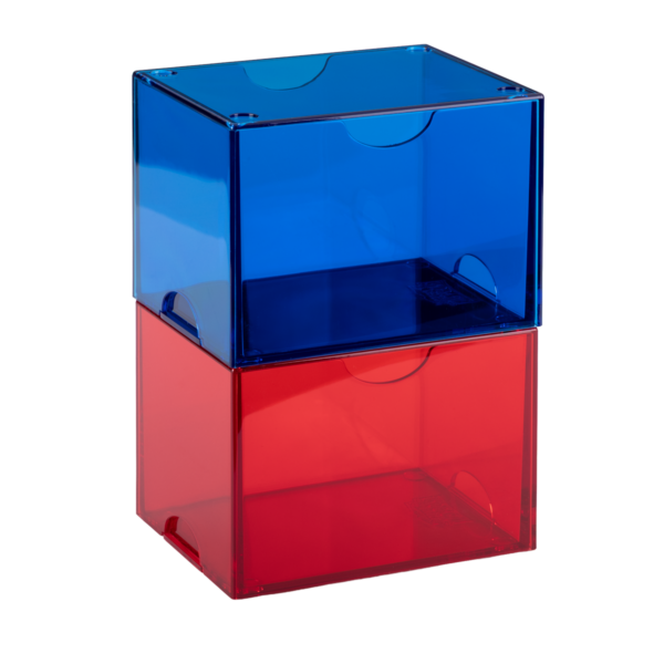 Dragon Shield: Clear Blue - Strongbox Deckbox voor 100+ Kaarten - verpakking achterzijde