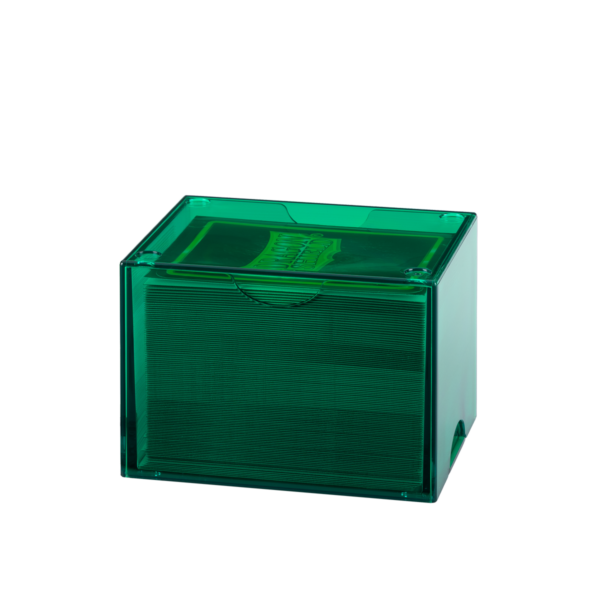 Dragon Shield: Clear Green - Strongbox Deckbox voor 100+ Kaarten - zijaanzicht