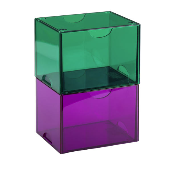 Dragon Shield: Clear Green - Strongbox Deckbox voor 100+ Kaarten - verpakking achterzijde