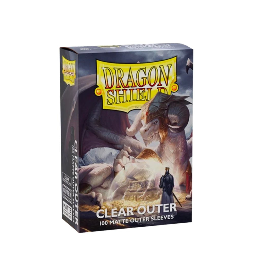 Dragon Shield: Clear - 100x Matte Outer Sleeves - Standard Size - verpakking vooraan