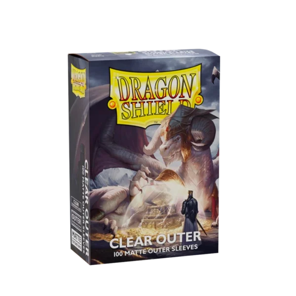 Dragon Shield: Clear - 100x Matte Outer Sleeves - Standard Size - verpakking vooraan