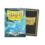 Dragon Shield: Clear - 100x Matte Sleeves - Standard Size - verpakking vooraan