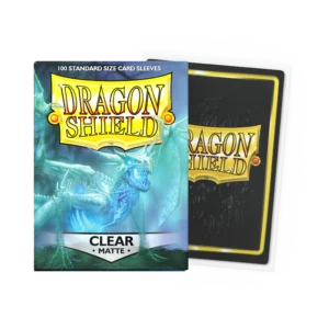 Dragon Shield: Clear - 100x Matte Sleeves - Standard Size - verpakking vooraan