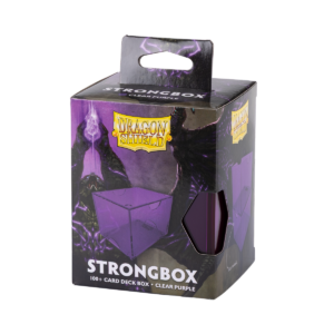 Dragon Shield: Clear Purple - Strongbox Deckbox voor 100+ Kaarten - verpakking vooraan