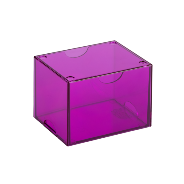 Dragon Shield: Clear Purple - Strongbox Deckbox voor 100+ Kaarten - geopend