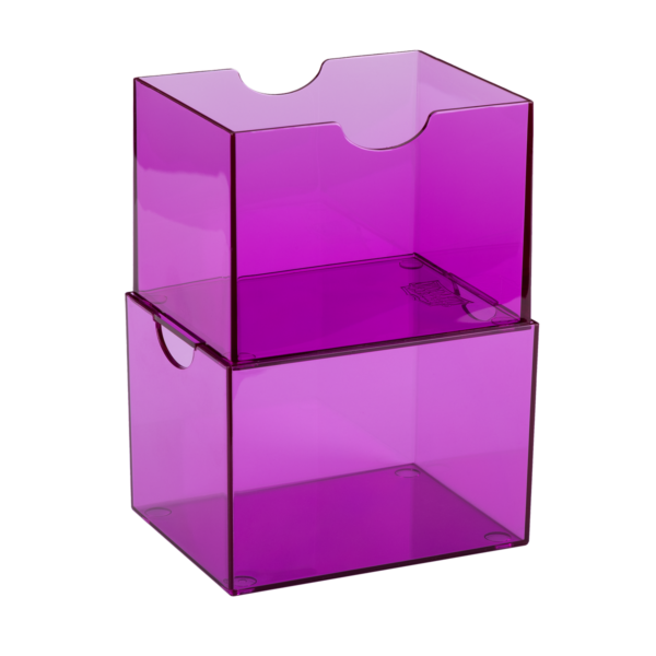 Dragon Shield: Clear Purple - Strongbox Deckbox voor 100+ Kaarten - in gebruik aan de speeltafel