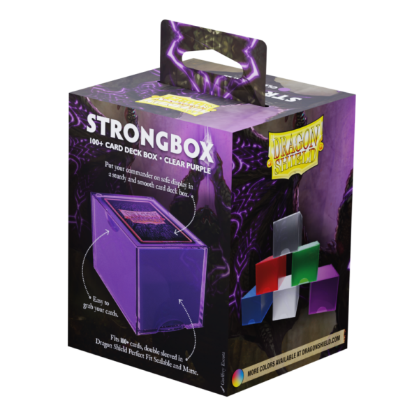 Dragon Shield: Clear Purple - Strongbox Deckbox voor 100+ Kaarten - productfoto