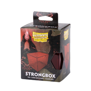 Dragon Shield: Clear Red - Strongbox Deckbox voor 100+ Kaarten - verpakking vooraan