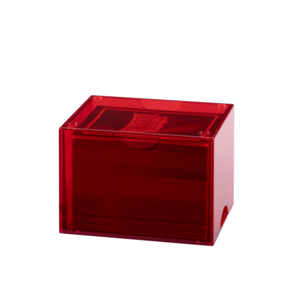 Dragon Shield: Clear Red - Strongbox Deckbox voor 100+ Kaarten - zijaanzicht