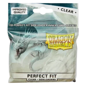 Dragon Shield: Clear - 100x Sideloading Perfect Fit Inner Sleeves - Standard Size - verpakking vooraan
