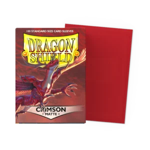 Dragon Shield: Crimson - 100x Matte Sleeves - Standard Size - verpakking vooraan
