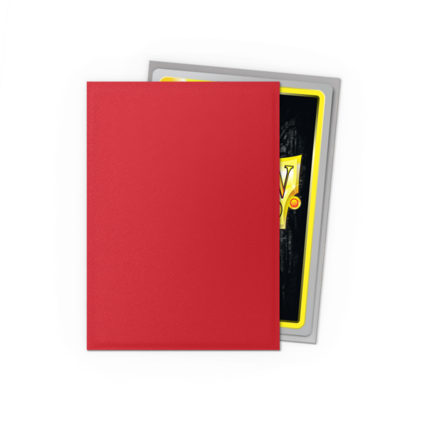 Dragon Shield: Crimson & Silver - 100x Matte Dual Sleeves - Standard Size - geopend