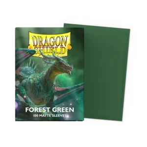 Dragon Shield: Forest Green - 100x Matte Sleeves - Standard Size - verpakking vooraan