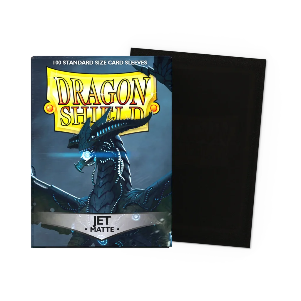Dragon Shield: Jet - 100x Matte Sleeves - Standard Size - verpakking vooraan
