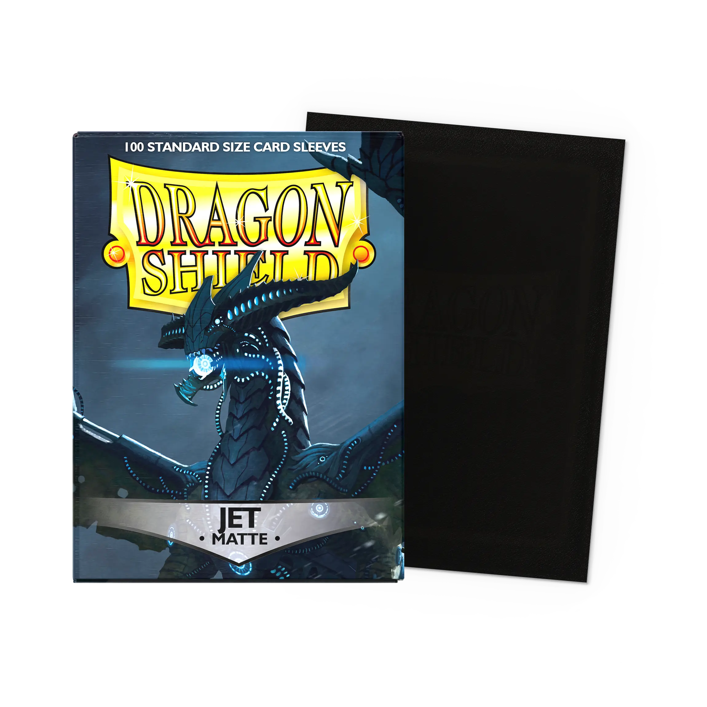 Dragon Shield: Jet - 100x Matte Sleeves - Standard Size - verpakking vooraan