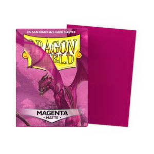 Dragon Shield: Magenta - 100x Matte Sleeves - Standard Size - verpakking vooraan
