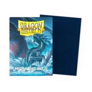 Dragon Shield: Midnight Blue - 100x Matte Sleeves - Standard Size - verpakking vooraan