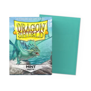 Dragon Shield: Mint - 100x Matte Sleeves - Standard Size - verpakking vooraan