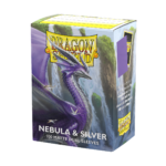Dragon Shield: Nebula & Silver - 100x Matte Dual Sleeves - Standard Size - verpakking vooraan