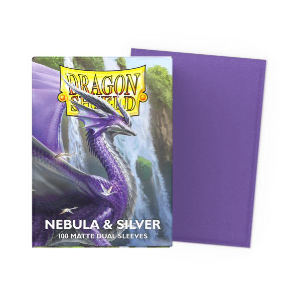 Dragon Shield: Nebula & Silver - 100x Matte Dual Sleeves - Standard Size - detail van de afwerking