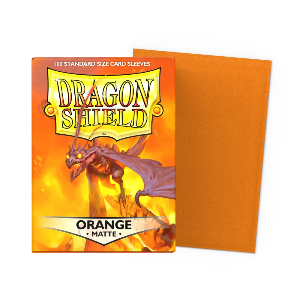 Dragon Shield: Orange - 100x Matte Sleeves - Standard Size - verpakking vooraan
