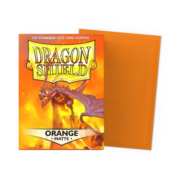 Dragon Shield: Orange - 100x Matte Sleeves - Standard Size - verpakking vooraan