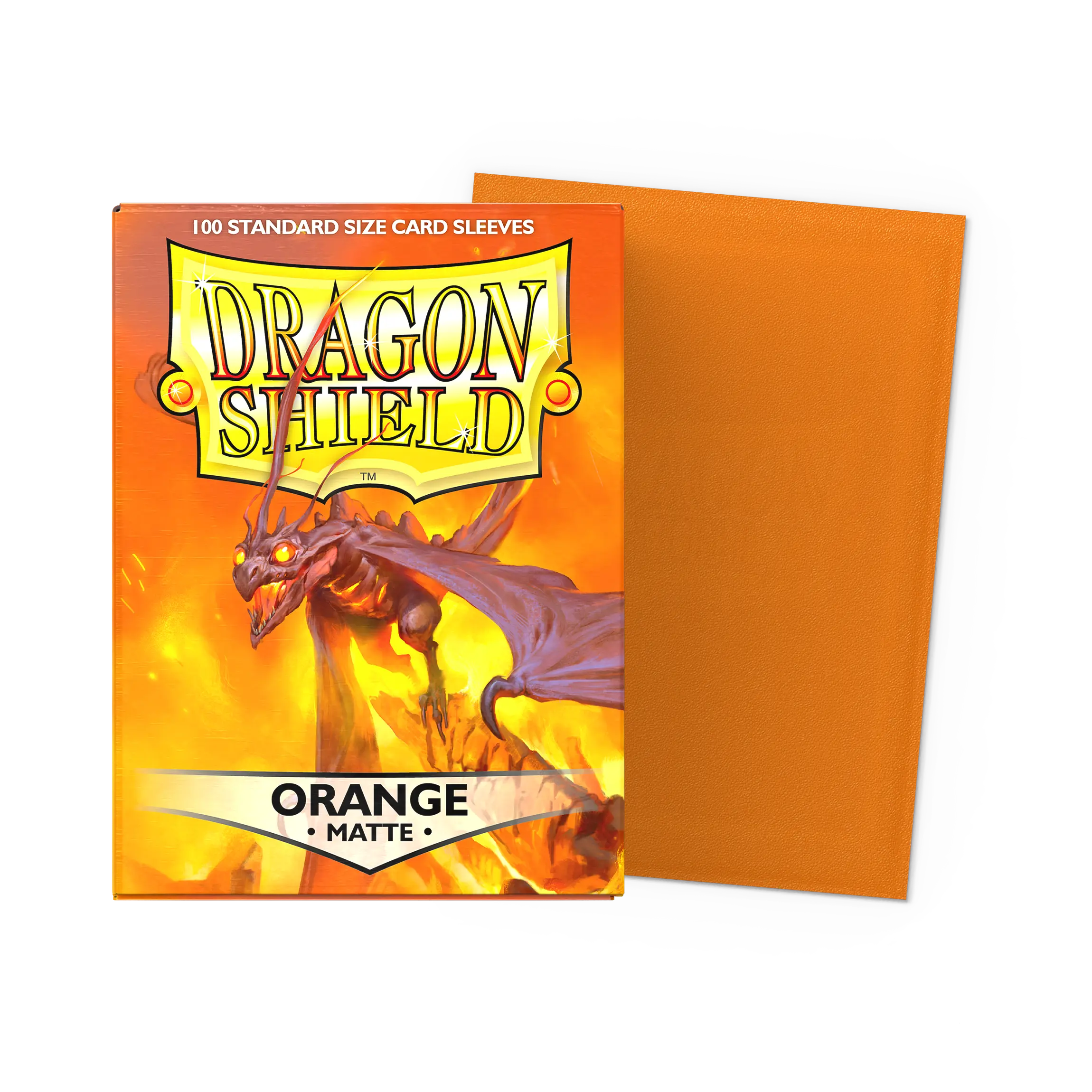 Dragon Shield: Orange - 100x Matte Sleeves - Standard Size - verpakking vooraan