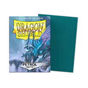 Dragon Shield: Petrol - 100x Matte Sleeves - Standard Size - verpakking vooraan