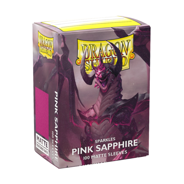 Dragon Shield: Pink Sapphire - 100x Matte Sleeves - Standard Size - verpakking achterzijde