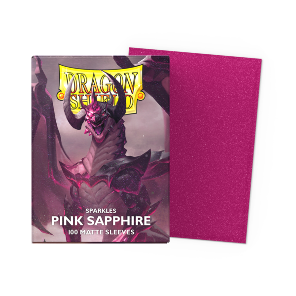 Dragon Shield: Pink Sapphire - 100x Matte Sleeves - Standard Size - detail van de afwerking